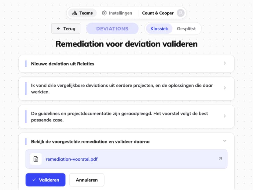 AI ondersteunt het deviation-proces bij Count & Cooper
